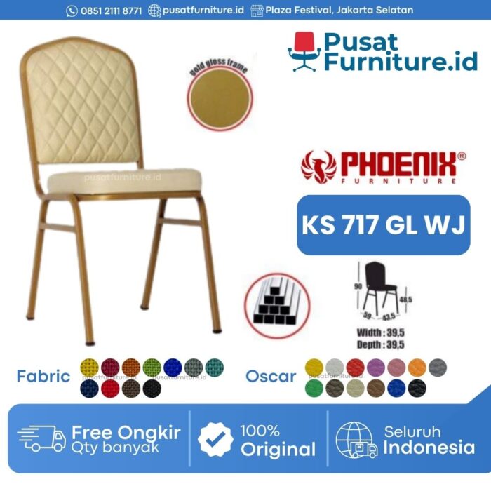 Kursi Susun Phoenix KS 717 GL WJ Kursi Serbaguna Acara Pesta