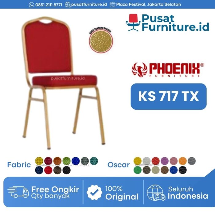 Kursi Susun Phoenix KS 717 TX Kursi Serbaguna Acara Pesta