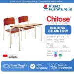 Meja Kursi Sekolah Chitose UNI DESK CHAIR LOW Bangku Kuliah