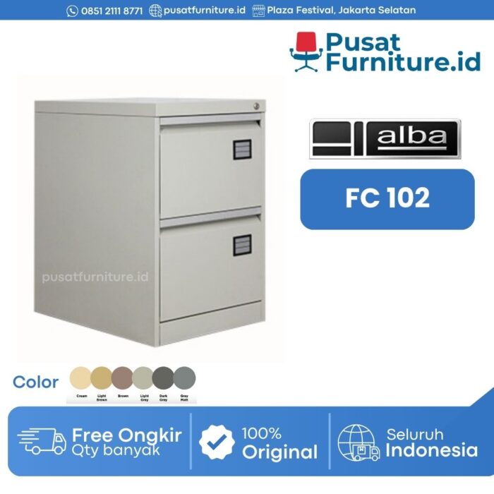 Laci Besi Filling Cabinet Kantor Alba FC – 102 (2 Laci)