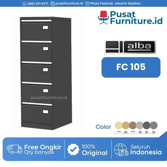 Laci Besi Filling Cabinet Kantor Alba FC – 105 (5 Laci)