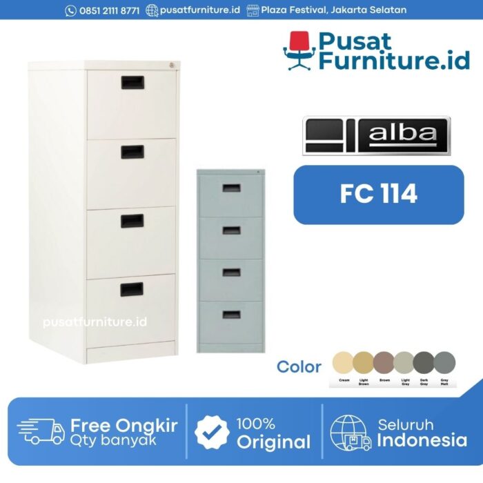 Laci Besi Filling Cabinet Kantor Alba FC – 114 (4 Laci)