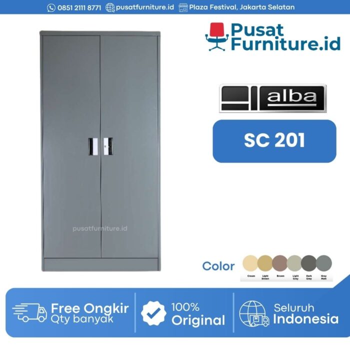 Lemari Besi Kantor Arsip Tinggi Alba SC – 201 (3 Rak)