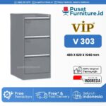 Lemari Kantor Arsip Filling Cabinet 3 Laci VIP FC 3 LACI VIP V 303