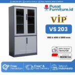 Lemari Kantor Besi Arsip Tinggi Pintu Kombinasi Besi dan Kaca VIP VS 203