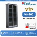 Lemari Kantor Besi Arsip Tinggi Pintu Sliding Kaca VIP VS 602 LEMARI SK