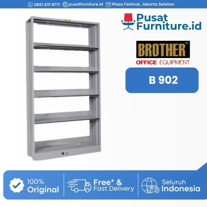 Rak Buku Besi Kantor Brother B-902 RAK BUKU METAL 04 BM Rak Buku Besi Kantor Brother B-902 RAK BUKU METAL 04 BM